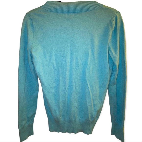Gap V-Neck Sweater - Tiffany Blue - Size S - Picture 3 of 6